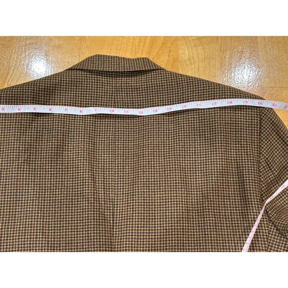 Christian Brooks 44R Men's Blazer Brown Houndstooth Sport Coat Made In The USA, - Picture 15 of 16